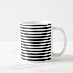 Black and White Stripes Coffee Mug