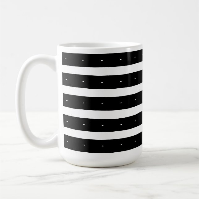 Black and white stripes coffee mug (Left)