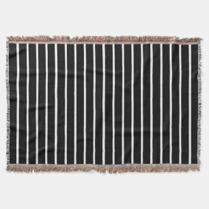 Black and White Stripes Design Throw Blanket