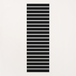 Black and White Stripes Design Yoga Mat