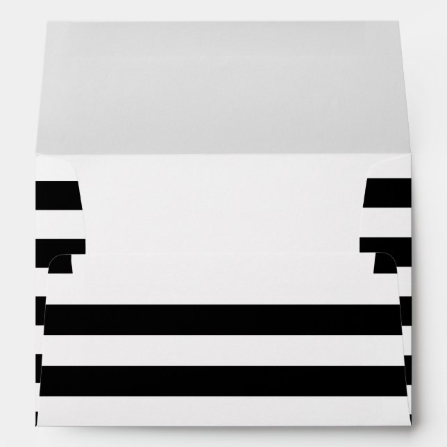 Black and White Stripes Envelope (Back (Bottom))