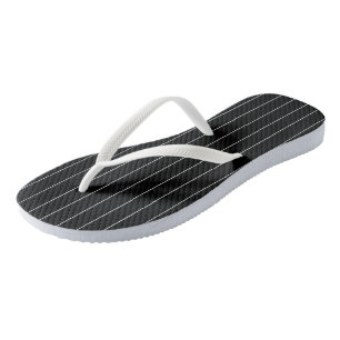 Black and White Stripes Flip Flops