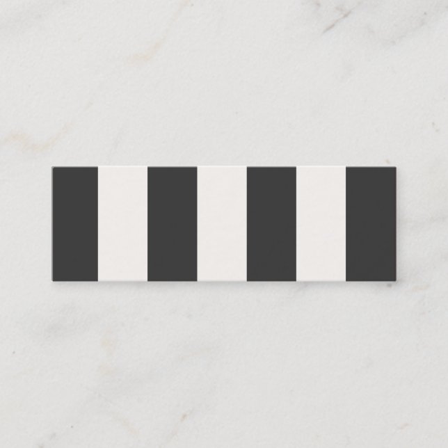 Black and White Stripes Mini Profile Card (Front)