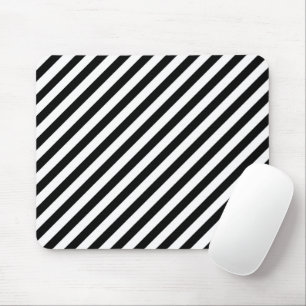 Black And White Stripes Mouse Mat