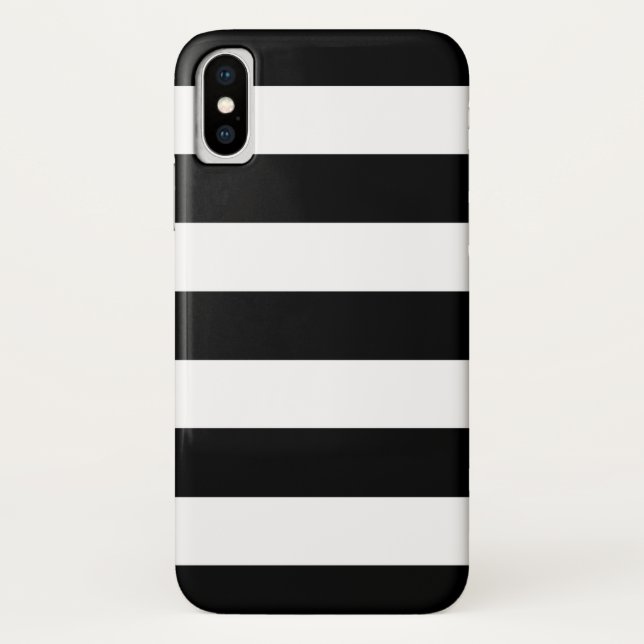 Black and White Stripes Pattern Case-Mate iPhone Case (Back)