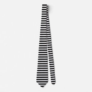 Black and White Stripes Pattern Classy Elegant Tie