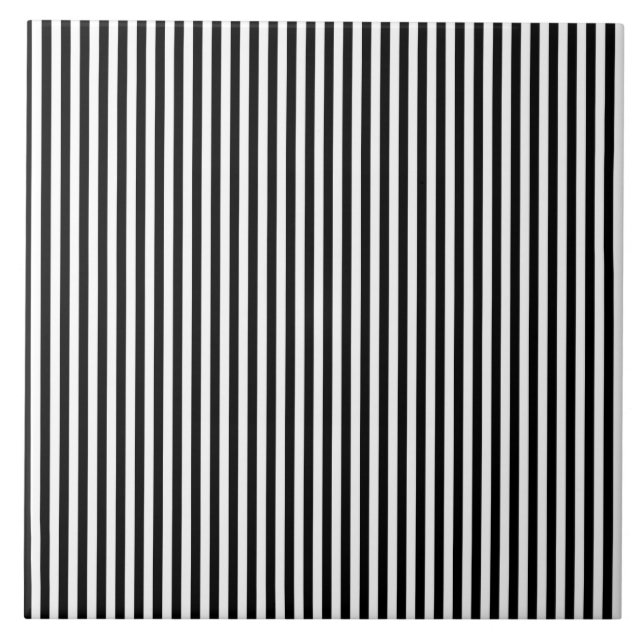 black and white stripes pattern or lines pattern tile (Front)