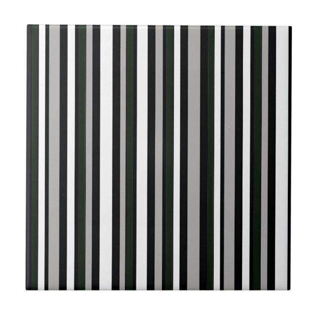 black and white stripes pattern tile (Front)