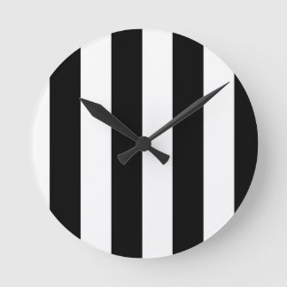 Black and white stripes round clock