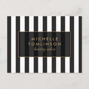 Black and White Stripes Salon III Postcard