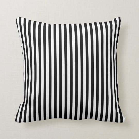 Black and White Stripes; Striped Cushion Zazzle.co.uk