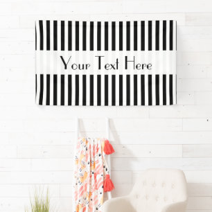 Black and White Stripes, Striped Pattern, Lines Banner