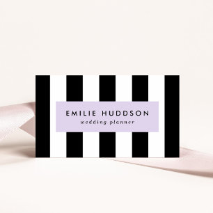 Black and White Stripes, Striped Pattern, Lines Business Card