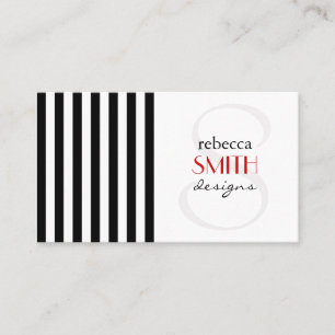 Black and White Stripes, Striped Pattern, Lines Business Card
