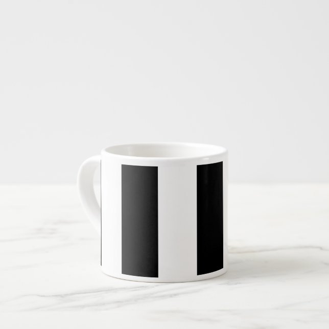 Black and White Stripes, Striped Pattern, Lines Espresso Cup (Front Left)