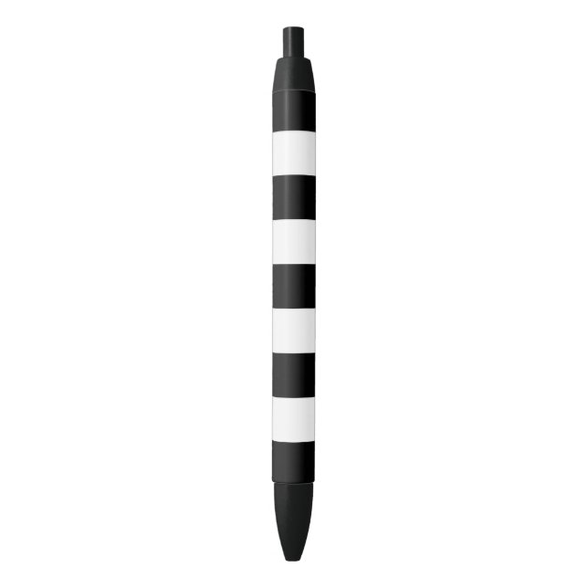 Black and White Stripes, Striped Pattern, Lines Ink Pen (Front Vertical)