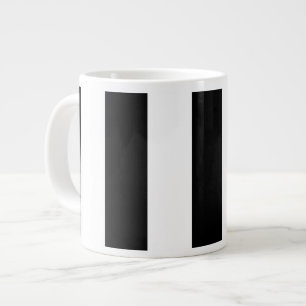 Black and White Stripes, Striped Pattern, Lines Large Coffee Mug