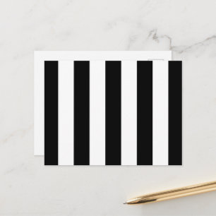 Black and White Stripes, Striped Pattern, Lines Postcard