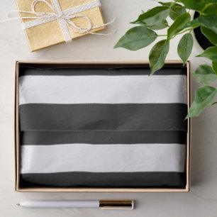Black and White Stripes, Striped Pattern, Lines Tissue Paper
