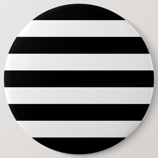 Black And White Stripes Stylish 6 Cm Round Badge (Front)