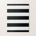 Black And White Stripes Stylish Jigsaw Puzzle<br><div class="desc">Bold black and white graphic stripes decor in horizontal or in vertical fashion are a modern classic graphic design style that always make for a great custom gift for yourself or for someone special on your list, these are sure to make an impression on any festive occasions. Email us using...</div>