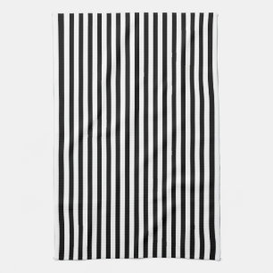Black and White Stripes Tea Towel
