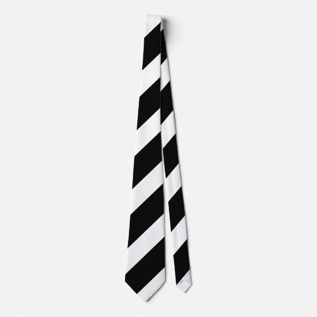 Black and White Stripes Tie (Front)
