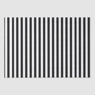 Black And White Stripes Tissue Paper