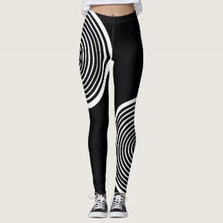 Black and white strippped Leggings