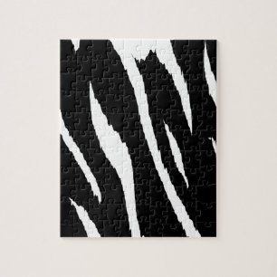 Black and White Strips Jigsaw Puzzle