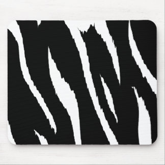 Black and White Strips Mouse Mat