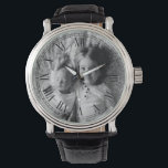 Black and White Style Custom Photo Watch<br><div class="desc">A custom photo wrist watch with your own special photo in a black and white style. You can use the customisation function to experiment with different photo filters if you wish.</div>