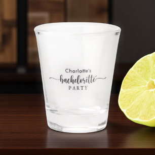 Black And White Stylish Bachelorette Party Shot Glass