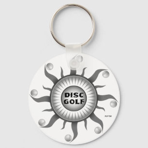 Black And White Sun Key Ring
