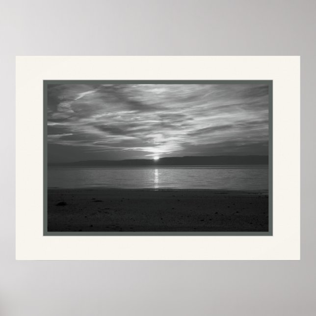 Black and White Sunset ~ Photographic Print (Front)
