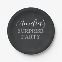 Black and White Surprise Birthday Party