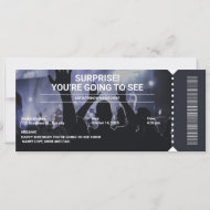 Black and White Surprise Concert Ticket Gift Invitation