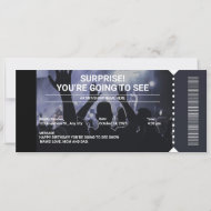 Black and White Surprise Concert Ticket Gift Invitation
