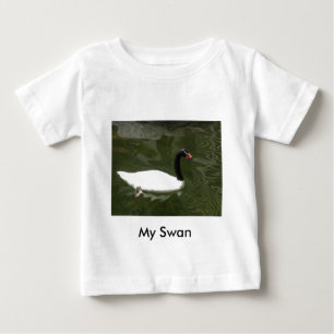 Black and White Swan Baby T-Shirt