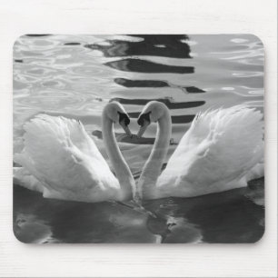 Black and White Swans Mousepad