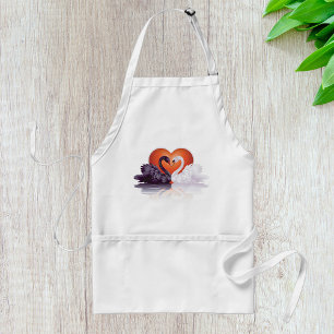 Black and White Swans Standard Apron
