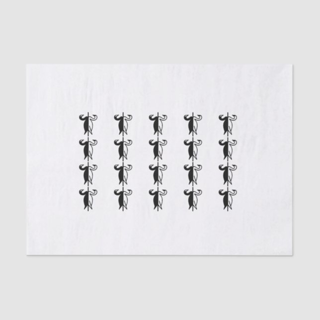 Black and White Swans Tissue Paper (Front)