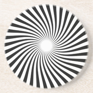 Black and White Swirl Coaster