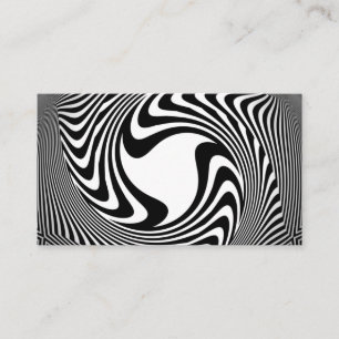 Black And White Swirl Emblem Business Card