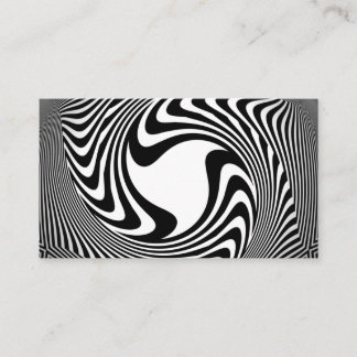 Black And White Swirl Emblem Business Card