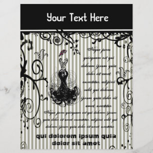 Black and White Swirled  Striped Flyer