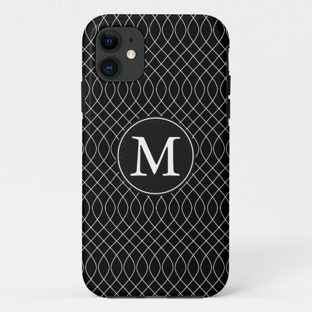 Black and White Swirls Case-Mate iPhone Case (Back)