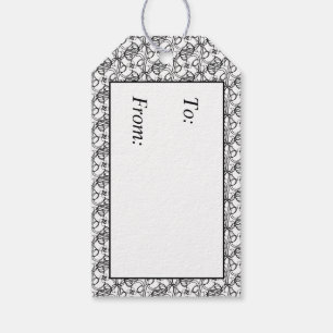Black and White Swirls Gift Tags