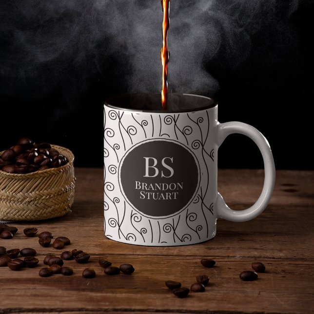 Black and White Swirls Mug (Creator Uploaded)