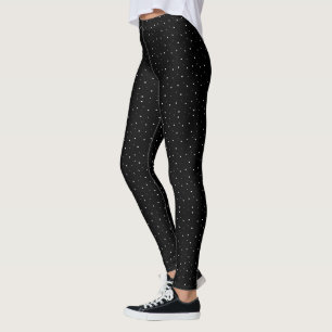 Black and White Swiss Dots Leggings